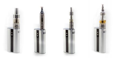 Batterie Mod-Box Eleaf iStick 50w avec différents clearomiseurs.