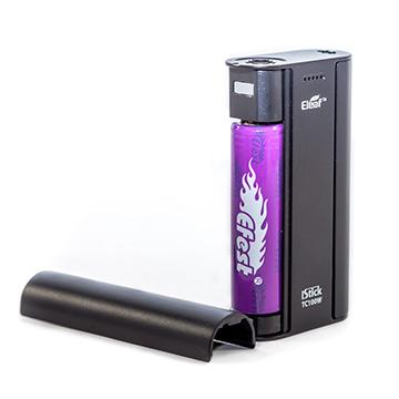 Eleaf iStick 100W TC vue sur un logement d'accumulateur