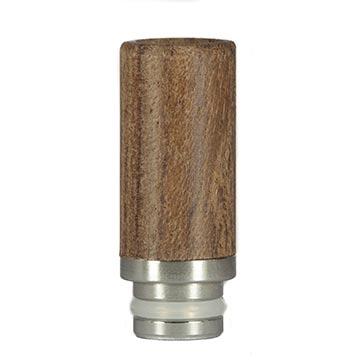 Driptip 510 bois rouge & inox pour clearomiseurs 510