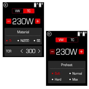 Smok Species 230W TC : large écran tactile