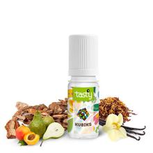 Eliquide French Touch Tasty Kubiks complexe gourmand, vanillé, arômes d'abricot et de poire sur une base de tabac blond